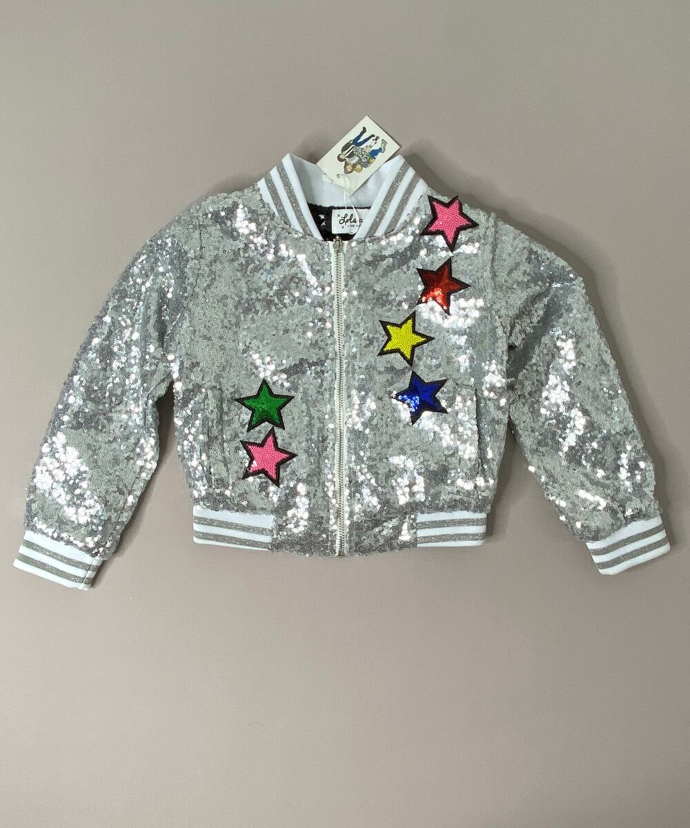 *READ-MISLABELED SIZE* NWT Lola + the Boys Silver Unicorn Sequin Jacket Girls 4